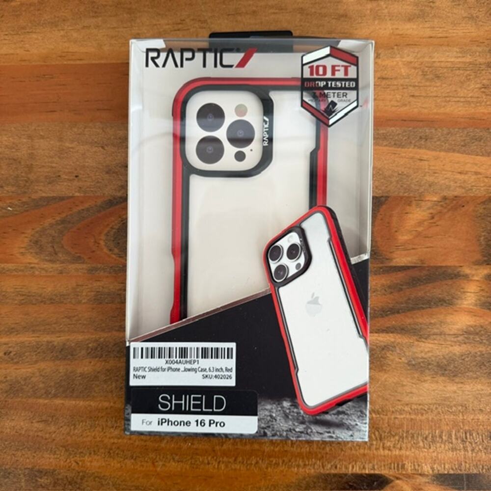 Raptic Shield Iphone 16 Pro Protective Phone Case in Red